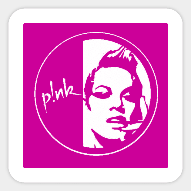 the face of a famous female singer Sticker by suwalow